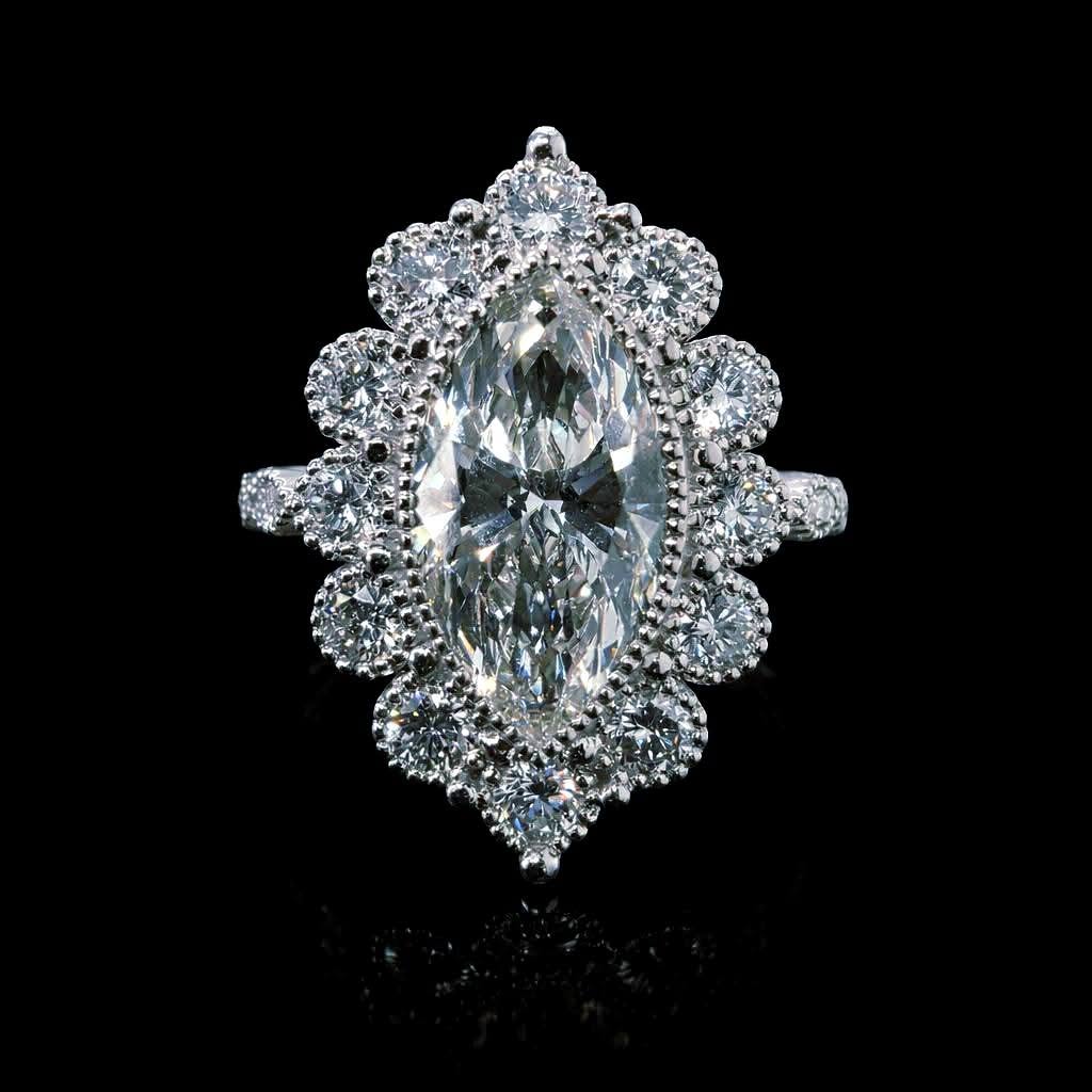 CUSTOM ANTIQUE-STYLE ENGAGEMENT RING