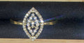14k Yellow Gold 0.22ct Lab Diamond Marquise Filigree Ring