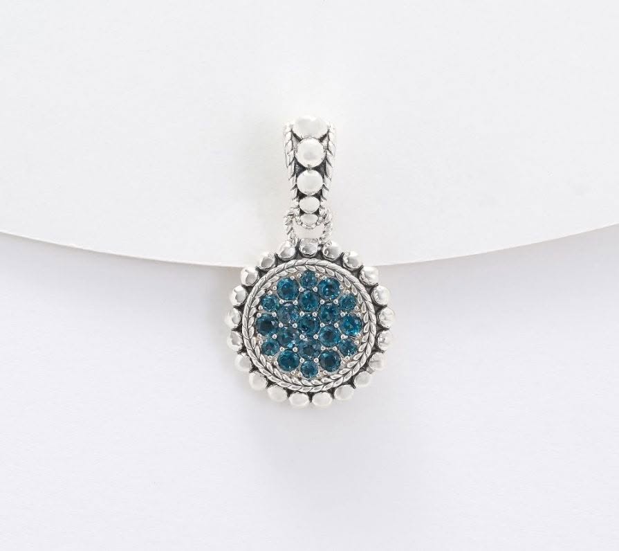 Sterling Silver Exotic Blue Enhancer