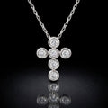 Bezel Cross Pendant