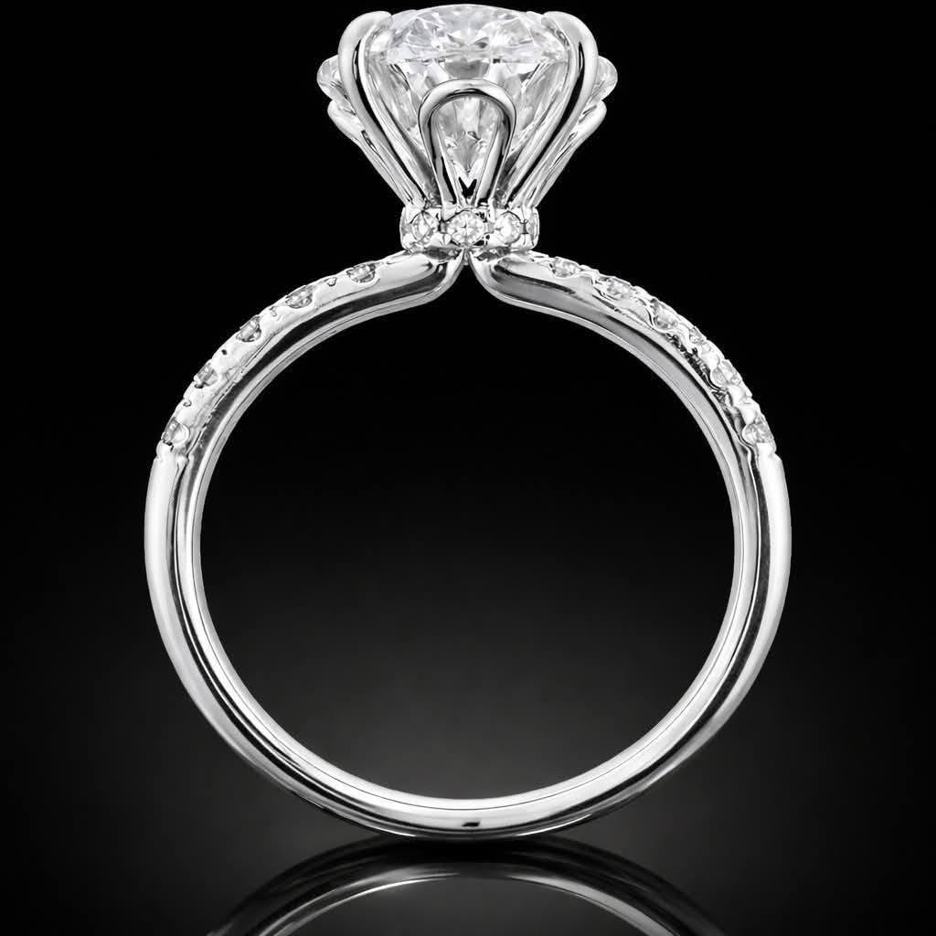 Oval Hidden Halo Show Stopper
