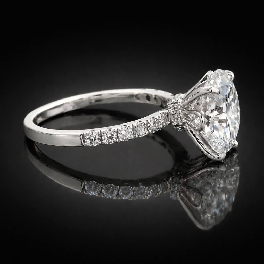 Oval Hidden Halo Show Stopper