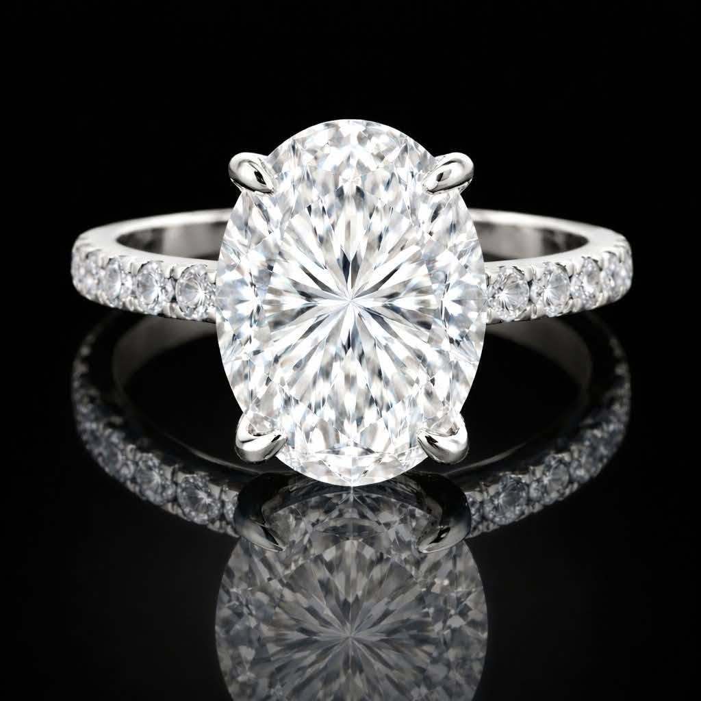 Oval Hidden Halo Show Stopper