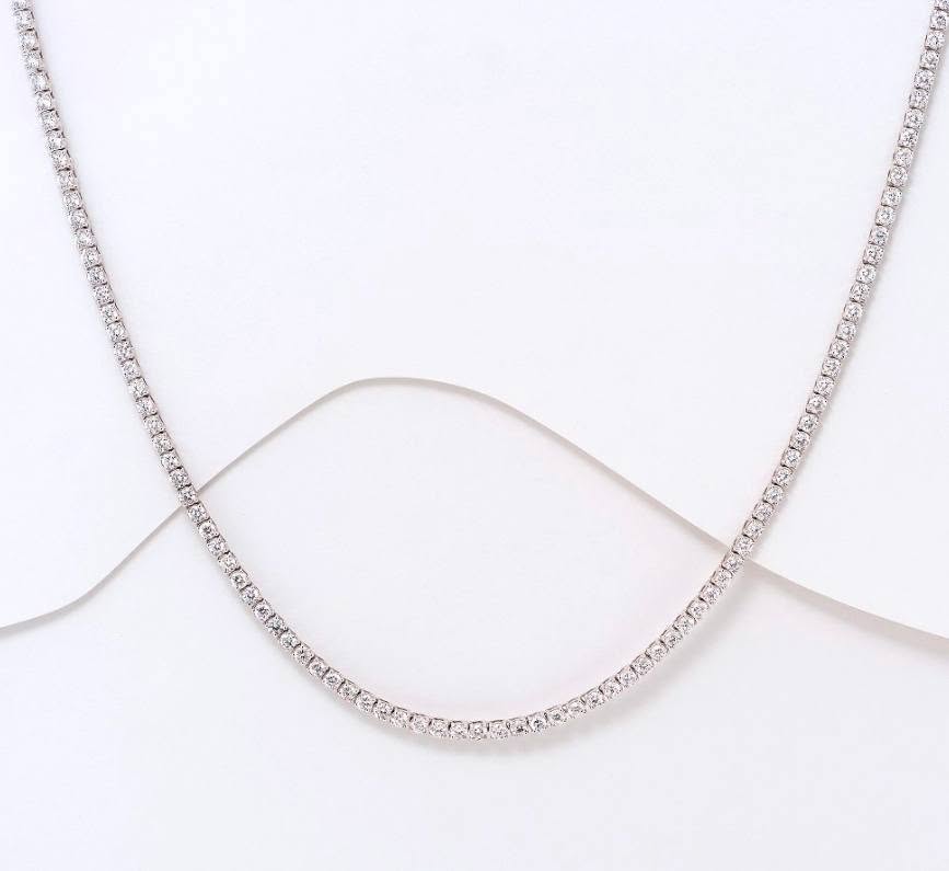 Sterling Silver Tennis Necklace