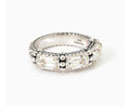 Sterling Silver & Emerald Cut Band
