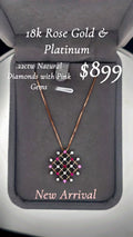 18k Rose Gold & Platinum Necklace