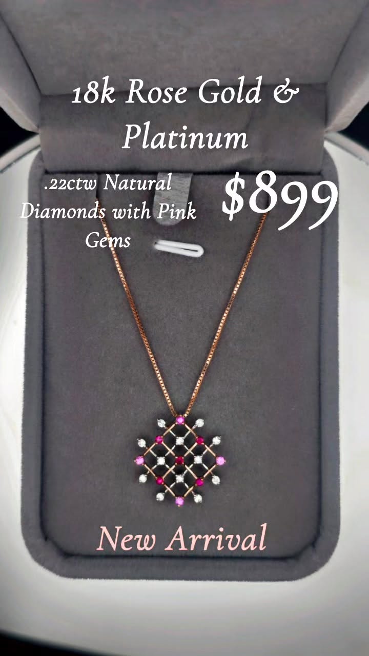 18k Rose Gold & Platinum Necklace