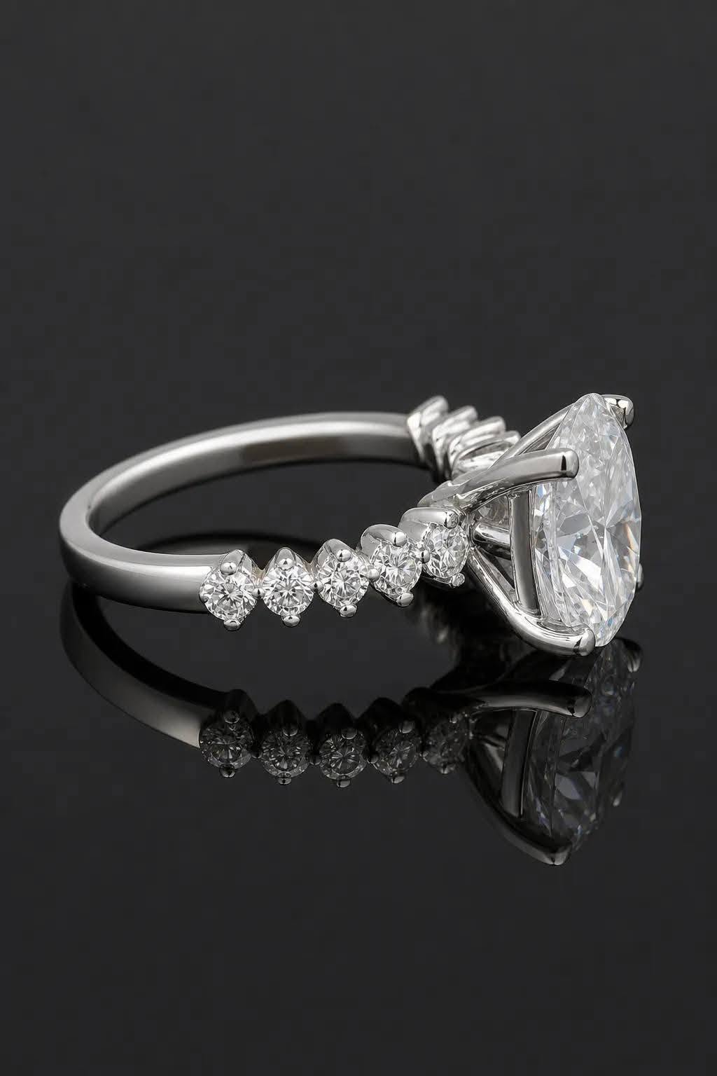 Oval Vera Wang Design Diamond Engagement Ring