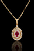 Natural Diamond & Natural Gemstone Necklace