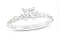 14k White Gold Diamond Engagement Ring