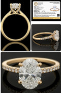 Oval Hidden Halo Engagement Ring
