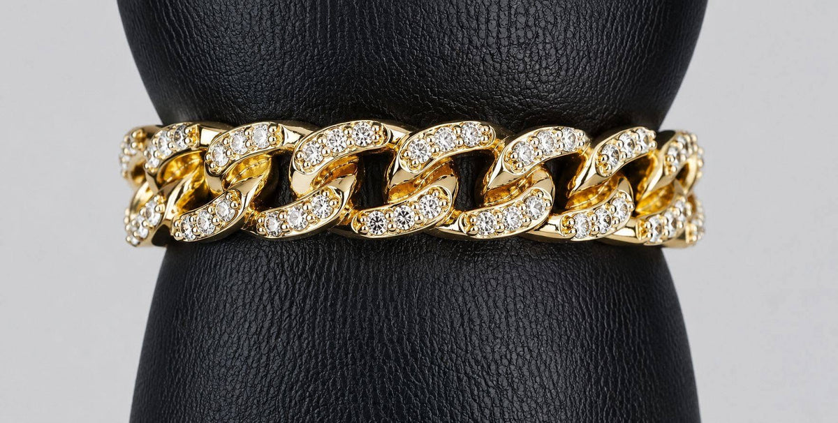10K Yellow Gold 0.18 CTW Natural Diamond Cuban Link Ring