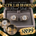 14K Yellow Gold 2.00 CTW Lab-Grown Diamond Stud Earrings